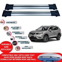 Roof Racks Cross Bars For Nissan Rougue 2014-2020 2 Pcs Grey