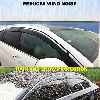Chrome Car Wind Deflector Set for Hyundai Bayon 2021 Onwards - Rain Guard 4 pcs