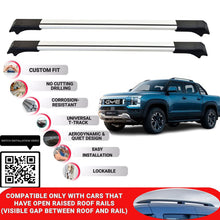 Roof Rack Cross Bars for Byd Shark 2024 Onwards Lockable Roof Bars 2 Pcs Grey