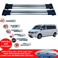 Roof Racks Cross Bars For Vw T6 Multivan 2015-2023 2 Pcs Grey