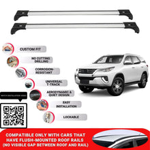 Roof Bars for Toyota Fortuner 2016+ Lockable Roof Rack Cross Bars 2 Pcs Grey