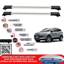 Roof Rack Cross Bars for Ford Kuga OEM 2012-2020 Lockable Roof Bars 2 Pcs Grey