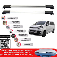 Roof Rack Cross Bars for Citroen Jumpy 2016+ Lockable Roof Bars 2 Pcs Grey