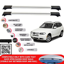 Roof Rack Cross Bars for Bmw X3 E83 2003-2010 Lockable Roof Bars 2 Pcs Grey