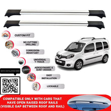 Roof Rack Cross Bars for Renault Kangoo Maxi 2010-2021 Lockable Bars 2 Pcs Grey