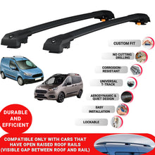 Roof Bar for Ford T.Tourneo Courier 2018-2022 Lockable Roof Rack Cross Bars 2 Pcs Black