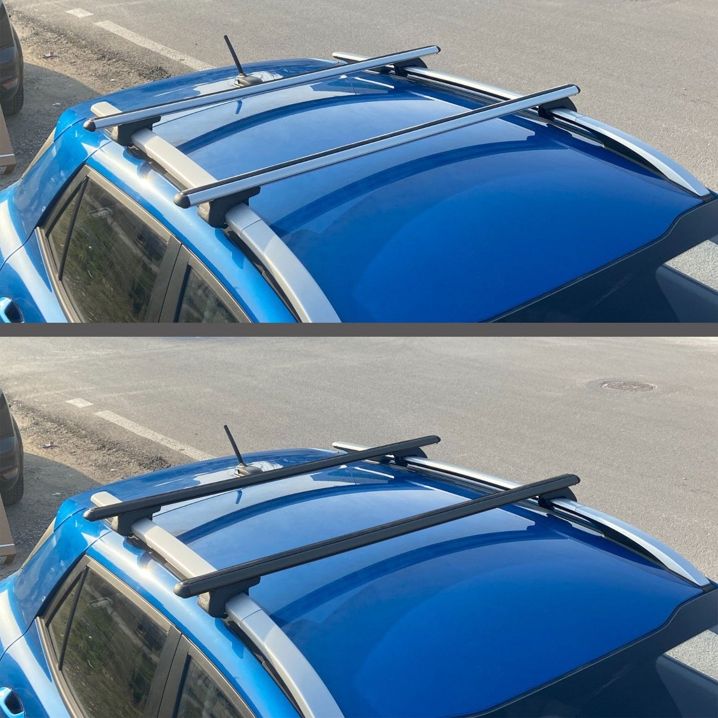 Roof Rack Cross Bars for Volkswagen Caddy Van 2021-2023 Rail Carrier for Roof Tents 4 Pcs Grey