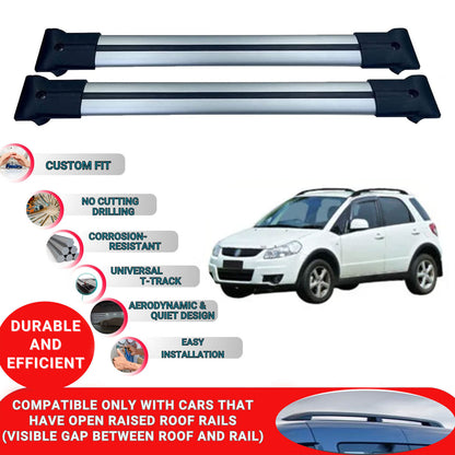 Roof Racks Cross Bars For Suzuki Sx4 2006-2013 2 Pcs Grey