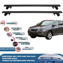 Roof Rack Cross Bars for Lexus Rx350-2/Rx350 3 Suv 2008-2015 Rail Carrier for Roof Tents 2 Pcs Black