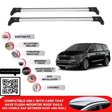 Roof Bars for Kia Carnival 2015-2021 Lockable Roof Rack Cross Bars 2 Pcs Grey