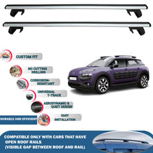 Roof Rack Cross Bars for Citroen C4 Cactus Suv 2014+ Roof Bars 2 Pcs Silver