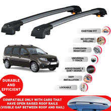 Roof Bar for Lada Largus 2021+ Lockable Roof Rack Cross Bars 2 Pcs Grey