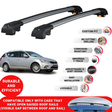 Roof Bar for Kia Ceed Wagon/Estate 2007-2012 Lockable Roof Rack Cross Bars 2 Pcs Grey