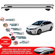 Roof Bars For Toyota Auris Estate 2012-2018 Roof Rack Cross Bars 2 Pcs Grey