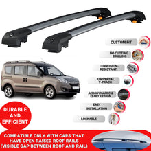 Roof Bar for Vauxhall Combo D 2012-2018 Lockable Roof Rack Cross Bars 2 Pcs Grey