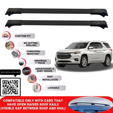 Roof Rack Cross Bars for Chevrolet Traverse 2018+ Lockable Roof Bar 2 Pcs Black