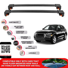 Premium Roof Bars For Audi Q5 Sportback Suv 2021+ Secure Roof Rack Cross Bar 2 Pcss Black