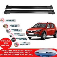 Roof Racks Cross Bars For Dacia Sandero Stepway 2008-2011 2 Pcs Black