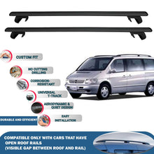 Roof Rack Cross Bars for Mercedes Benz V-Class W638 1996-2003 Rail Carrier for Roof Tents 2 Pcs Black