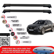 Roof Rack Cross Bars for Cupra Formentor 2021+ Lockable Roof Bars 2 Pcs Black