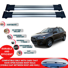 Roof Racks Cross Bars For Mitsubishi Asx 2010-2022 2 Pcs Grey
