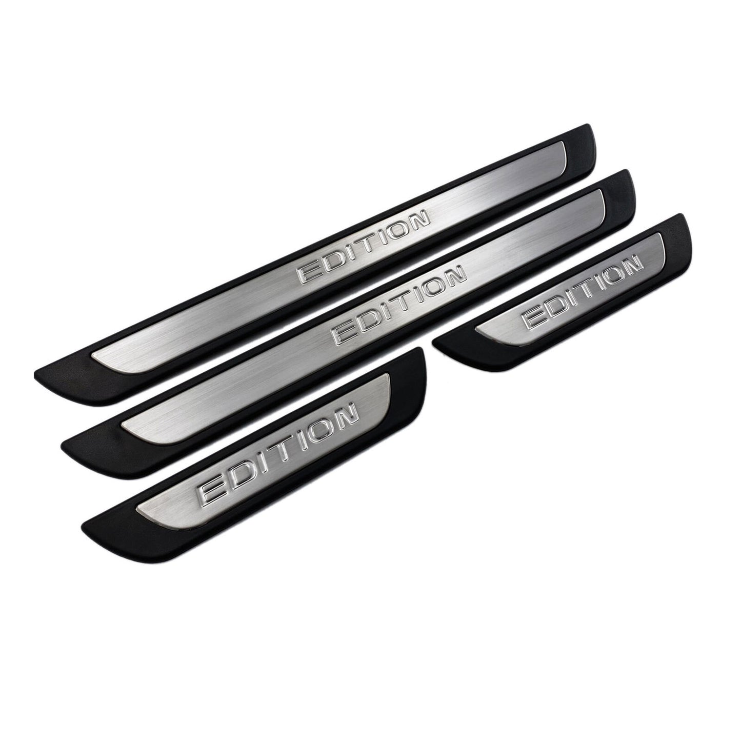 For Toyota Yaris Chrome Door Sill Trim Plate Covers Scratch Guard 4 Pcs