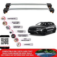 Premium Roof Bars For Volkswagen Touareg Suv 2018-2023 Secure Roof Rack Cross Bar 2 Pcss Grey