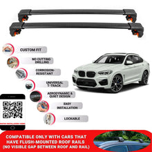 Premium Roof Bars For Bmw X4 Suv 2019+ Secure Roof Rack Cross Bar 2 Pcss Secure Black