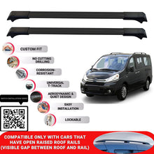 Roof Rack Cross Bars for Citroen Jumpy 2007-2016 Lockable Roof Bars 2 Pcs Black