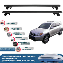 Roof Rack Cross Bars for Toyota Rav4 XA 2006-2012 Rail Carrier for Roof Tents 2 Pcs Black