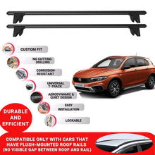 Premium Roof Bars for Fiat Tipo Cross 2021-2023 Roof Rack Cross Bars 2 Pcs Black