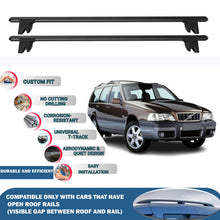 Lockable Roof Rack Cross Bars for Volvo Xc70 Estate 1997-2000 | Heavy Duty Rail Carrier 2 Pcs Black