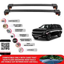 Premium Roof Bars For Chevrolet Tahoe Suv 2021+ Secure Roof Rack Cross Bar 2 Pcs Black