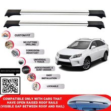 Roof Rack Cross Bars for Lexus Rx 350-450 2009-2015 Lockable Roof Bars 2 Pcs Grey