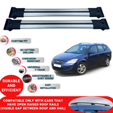 Roof Racks Cross Bars For Kia Ceed Estate Sw 5D 2006-2012 2 Pcs Grey