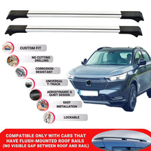 2X Car Roof Rack Cross Barfor Honda Hrv RV 2021 Onwards Lockable Roof Bars Grey
