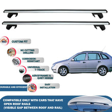 Roof Rack Cross Bars for Skoda Fabia Wagon 2008-2015 Rail Carrier for Roof Tents 2 Pcs Grey