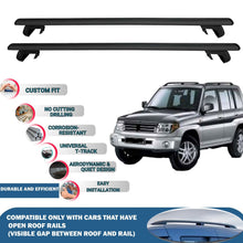Roof Rack Cross Bars for Mitsubishi Pajero Sport 5D 1998-2006 Rail Carrier for Roof Tents 2 Pcs Black
