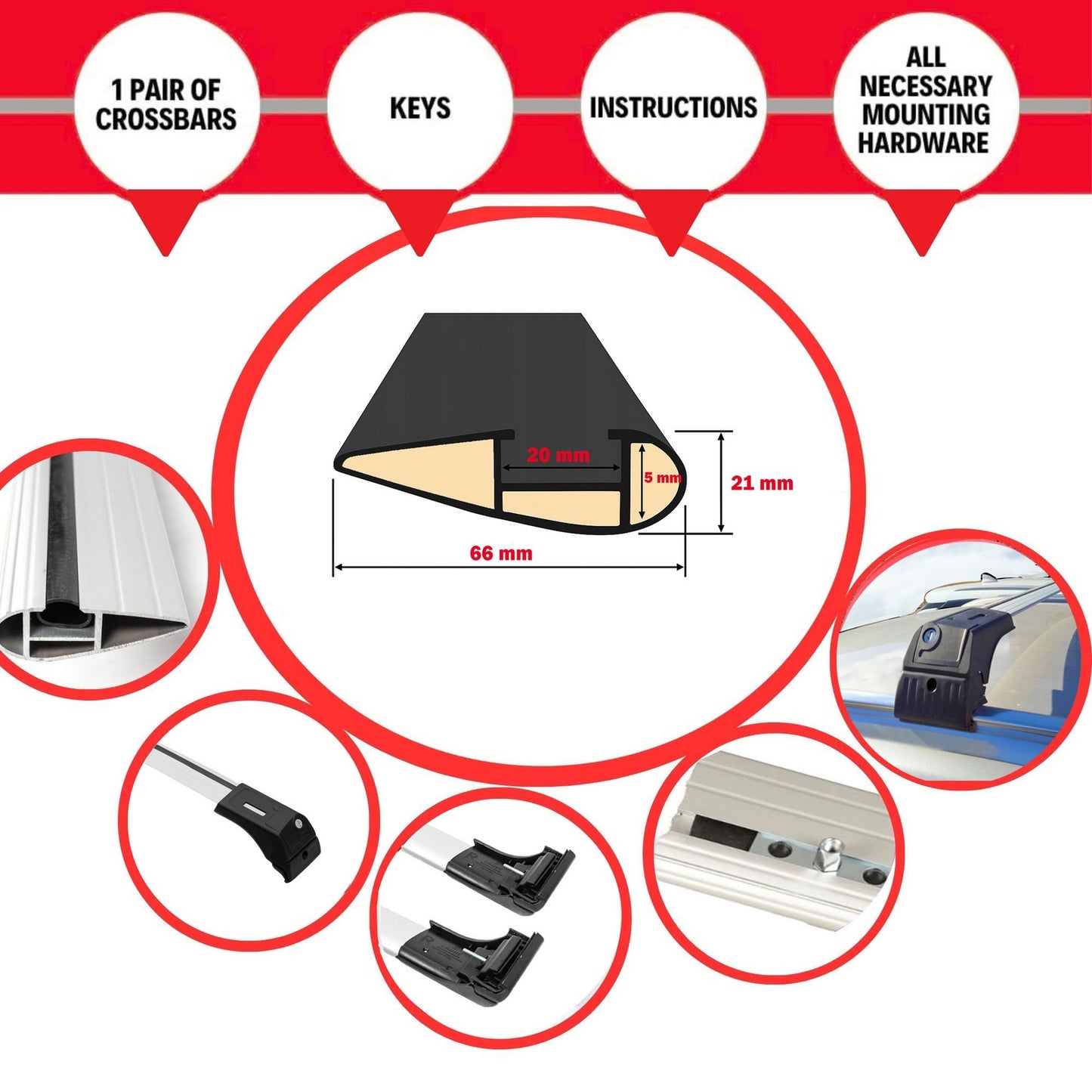 Roof Bars for Genesis Gv60 2022+ Lockable Roof Rack Cross Bars 2 Pcs Grey