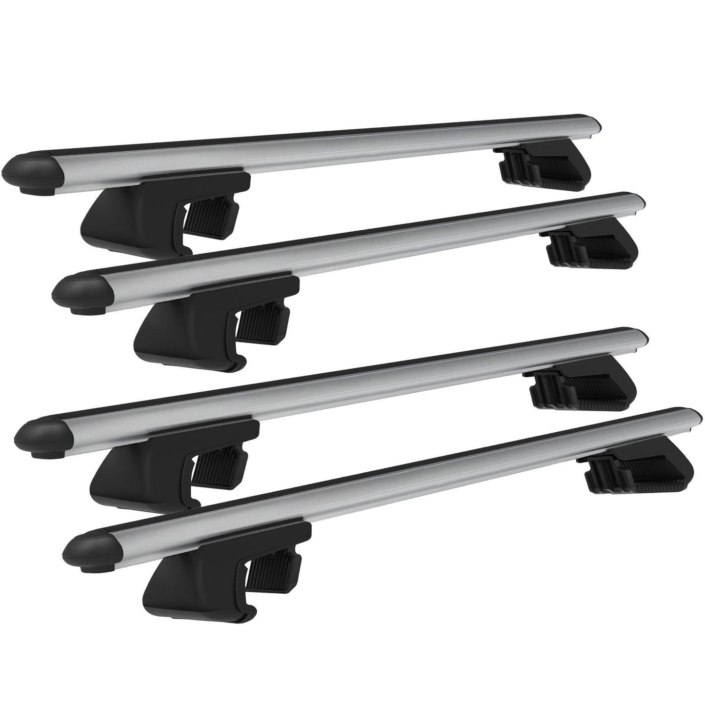 Roof Rack Cross Bars for Fiat Fiorino/Qubo 2007-2023 Rail Carrier for Roof Tents 4 Pcs Grey