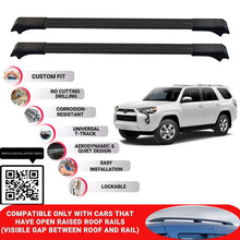 Roof Rack Cross Bars for Toyota 4 Runner 2010+ Lockable Roof Bars 2 Pcs Black