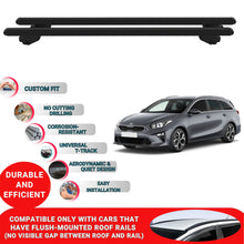Roof Bars For Kia Cee'D Ceed Estates 2018-2023 Roof Rack Cross Bars 2 Pcs Black