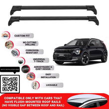 Roof Bars for Kia Niro Sg2 2023+ Lockable Roof Rack Cross Bars 2 Pcs Black
