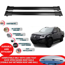 Roof Racks Cross Bars For Vw Amarok 2010-2016 2 Pcs Black