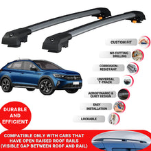 Roof Bar for Volkswagen Nivus 2021-2024 Lockable Roof Rack Cross Bars 2 Pcs Grey