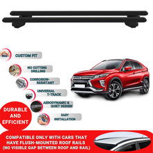 Roof Bars For Mitsubishi Eclipse Cros 2017-2023 Roof Rack Cross Bars 2 Pcs Black