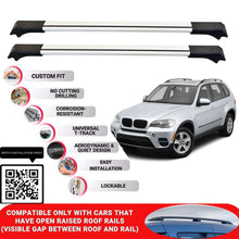 Roof Rack Cross Bars for Bmw X5 E70 2007-2013 Lockable Roof Bars 2 Pcs Grey