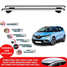 Roof Bars For Renault Grand Scenic 2017-2022 Roof Rack Cross Bars 2 Pcs Grey