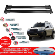 Roof Racks Cross Bars For Landrover Freelander 1 1998-2007 2 Pcs Black