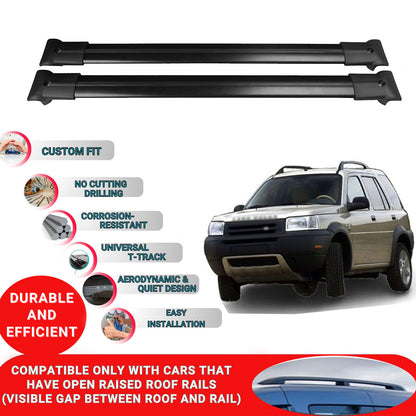 Roof Racks Cross Bars For Landrover Freelander 1 1998-2007 2 Pcs Black